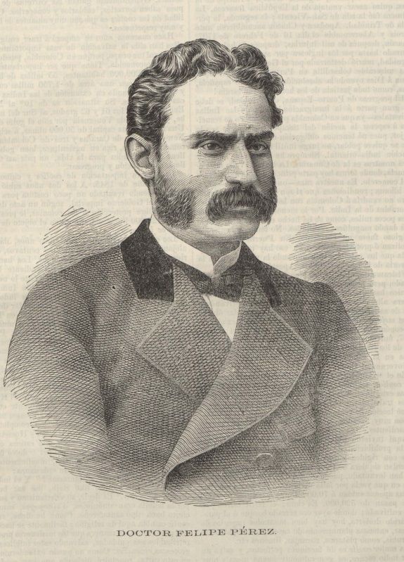 Retrato de Felipe Pérez, incluido en el número 24 de la revista Colombia Ilustrada, el 31 de marzo de 1892