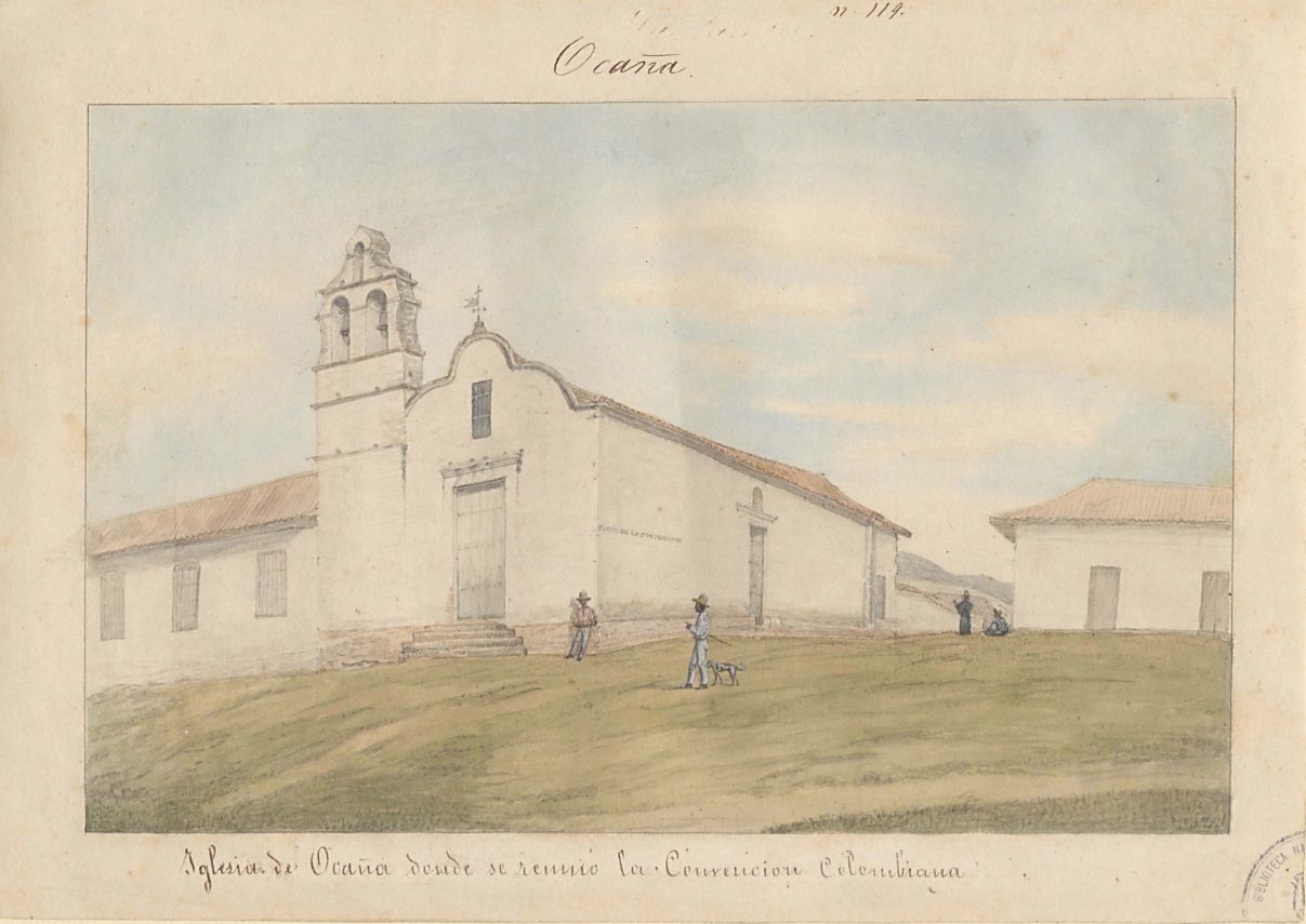 Lámina de la comisión corográfica de la Iglesia de Ocaña, hecha por Carmelo Fernández