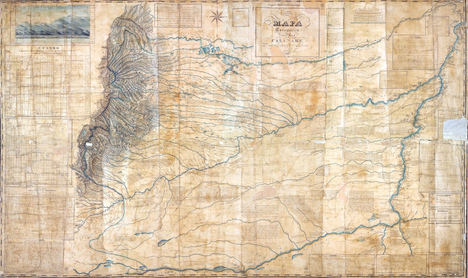 Mapa Corográfico de la Provincia de Casanare levantado de orden del Gobierno por Agustin Codazzi 1856.