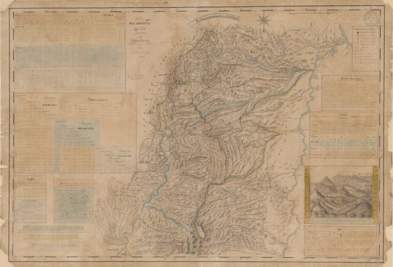 Mapa Corográfico de la Provincia de Córdova levantado de orden del gobierno por Agustin Codazzi 1850